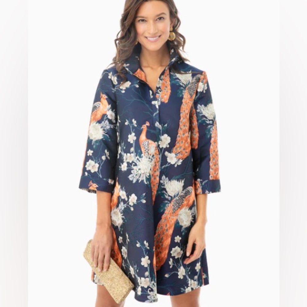 Tuckernuck Peacock Jacquard Megan Dress